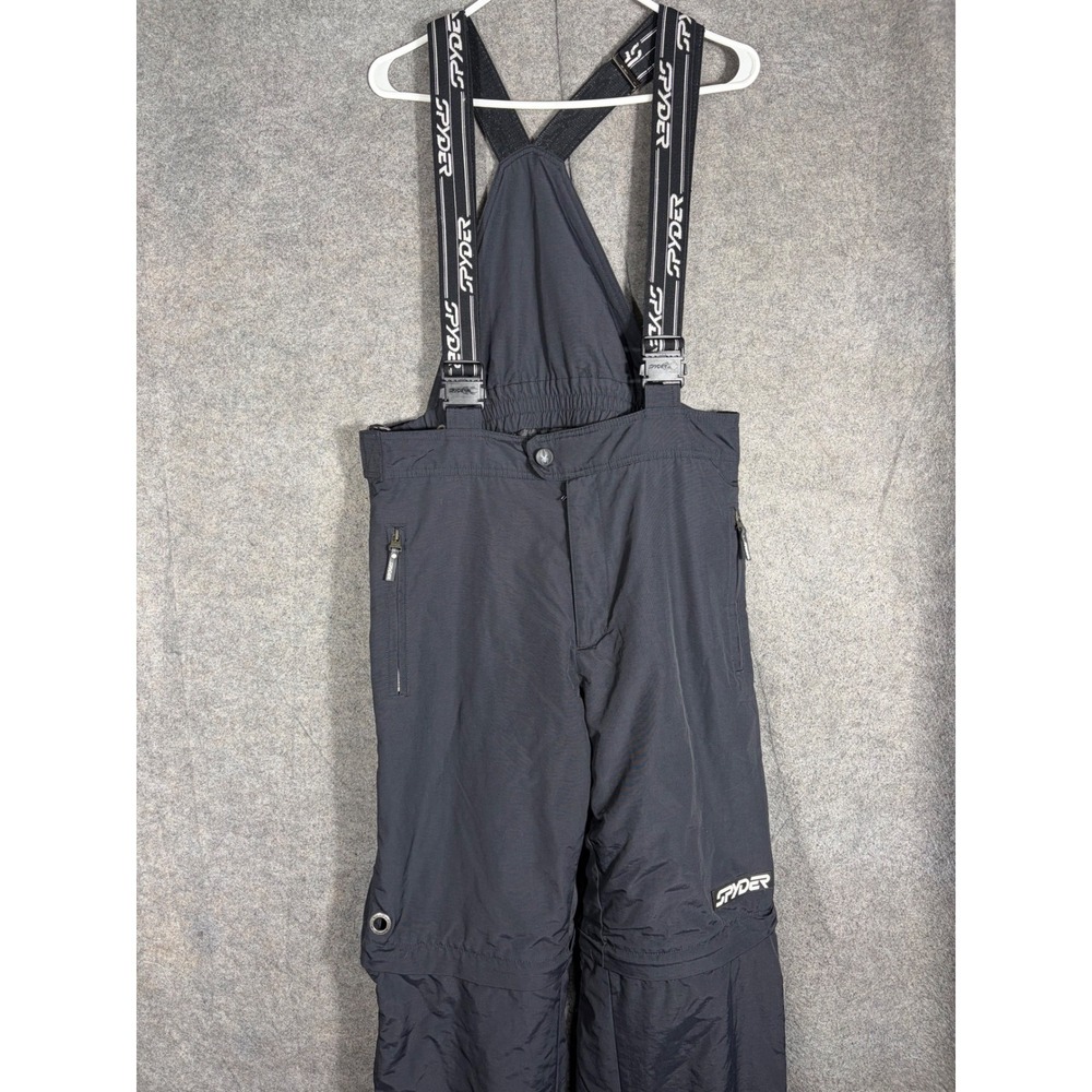 Spyder Mens Black Insulated Ski Bibs Thinsulate Snow Overalls Size Large